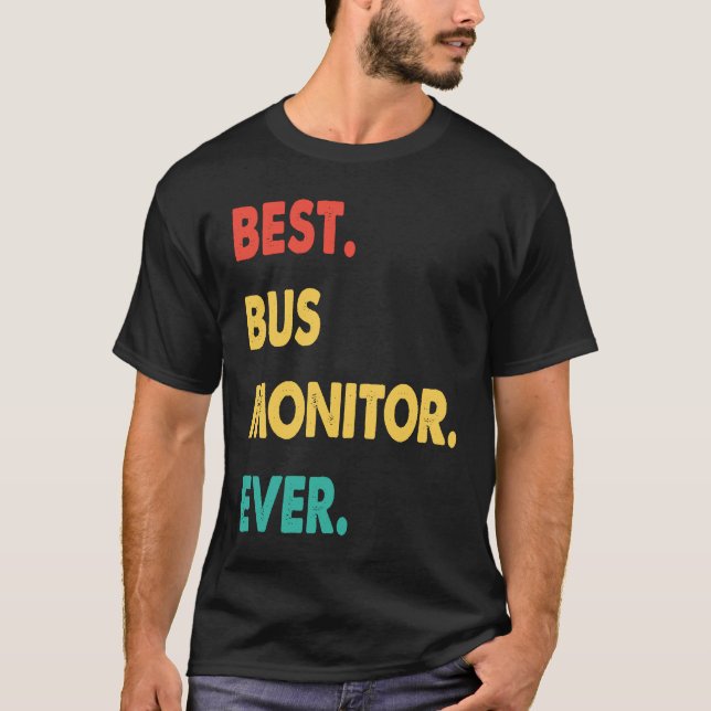 Camiseta Bus Monitor Retro Best Bus Monitor Ever (Frente)