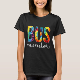 Camiseta Bus Monitor Tie Dye Apreciação Dia Olá De Volta Pa