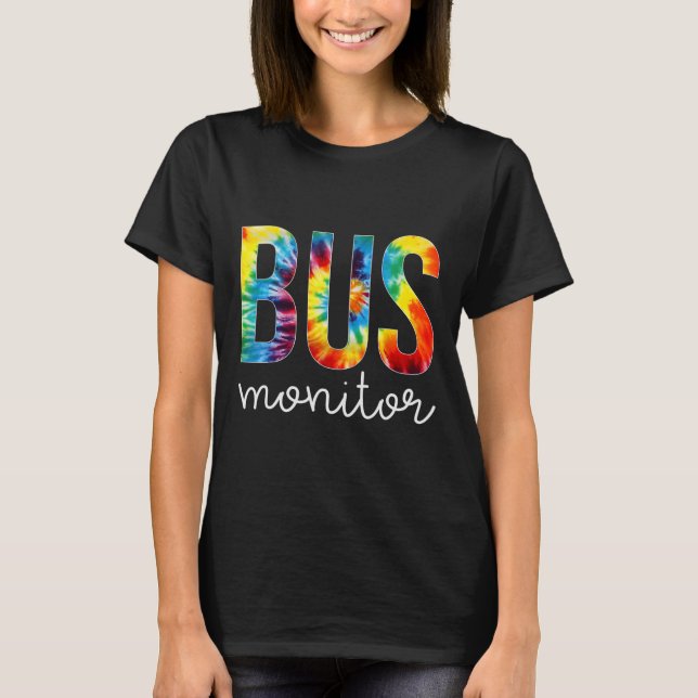 Camiseta Bus Monitor Tie Dye Apreciação Dia Olá De Volta Pa (Frente)