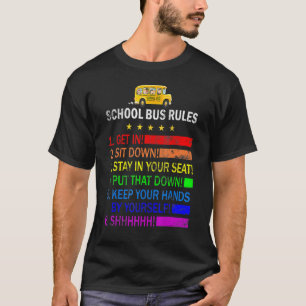 Camiseta Bus Rules School Bus Orgulho De Trabalho De Barram