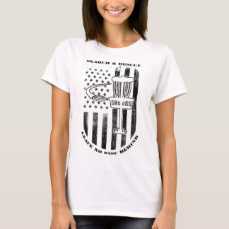 Camiseta Busca de Disc Golf e Resgate Não Deixe Nenhum Disc