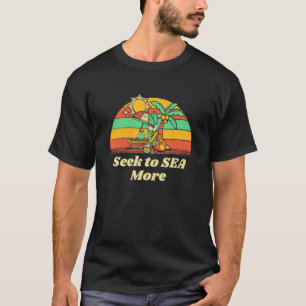 Camiseta Busca De Mais Vias Tropicais No Oceano De Verão De