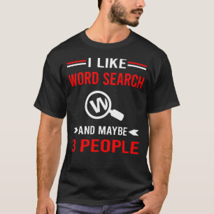 Camiseta Busca de Palavras Vermelho 3 Pessoas