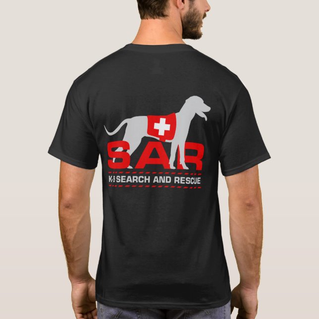 Camiseta Busca K-9 e salvamento - SAR (Verso)