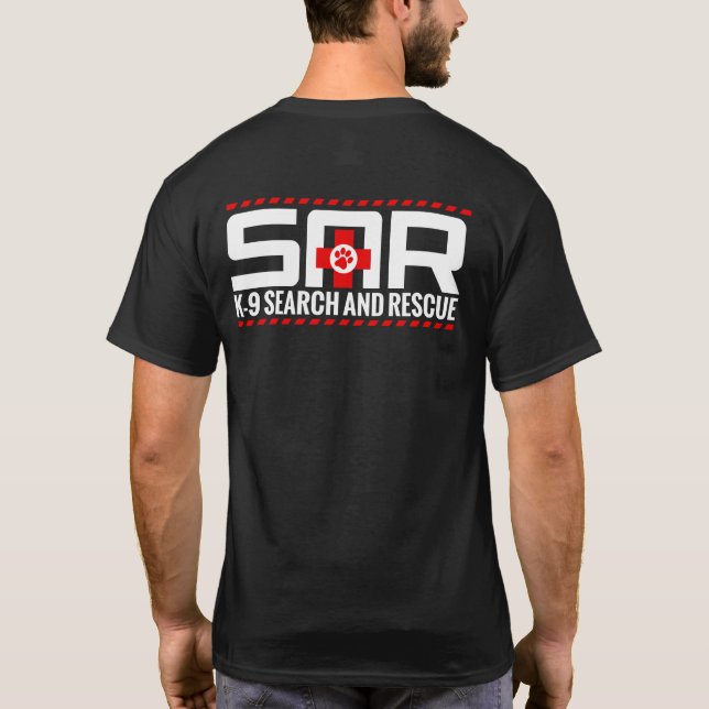 Camiseta Busca K-9 e salvamento - SAR (Verso)