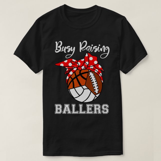 Camiseta Busca no Raising Ballers - Basketbal de futebol (Frente do Design)