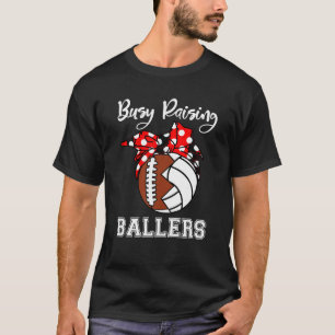 Camiseta Busca no Raising Ballers Engraçado Voleibol de Fut