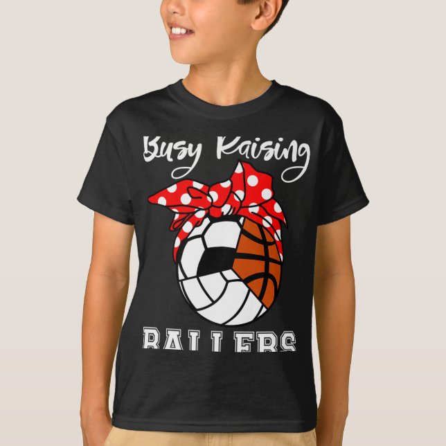 Camiseta Busca no Raising Ballers Funny Voleibol Baske (Frente)