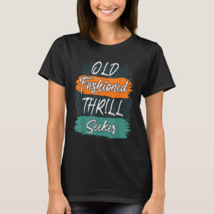 Camiseta Buscador de Emoções à Antiga Divertido Aposentador