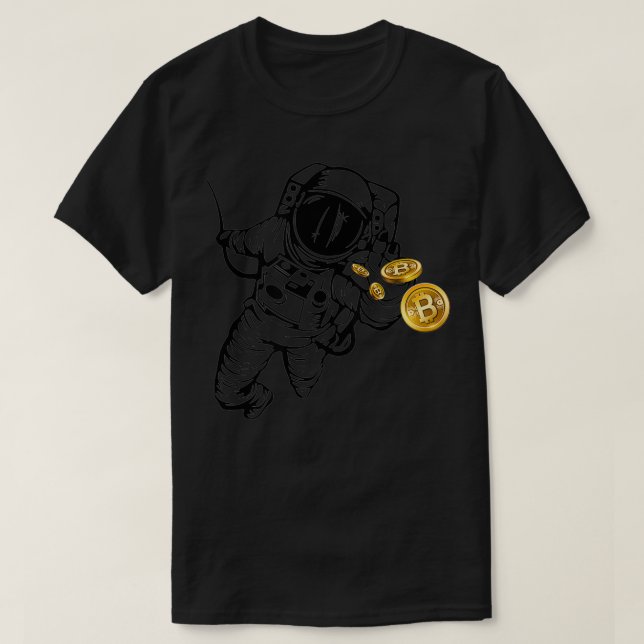 Camiseta Buscando Astronautas Bitametampara Crypto BTC (Frente do Design)