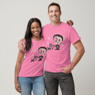 Camiseta Buscando cão inoperante vivo com zombi