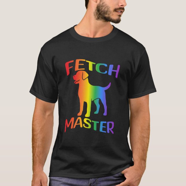 Camiseta Buscar Labrador Retriever Arco-íris Mestre (Frente)