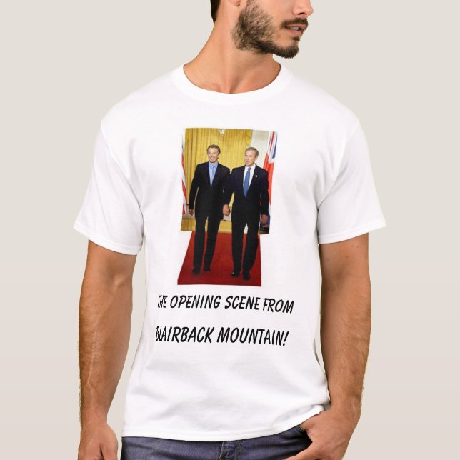 Camiseta Bush-Blair-mãos, a cena da abertura de, Blair… (Frente)