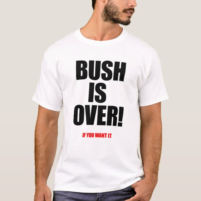 Camiseta Bush está sobre o vermelho (Frente)