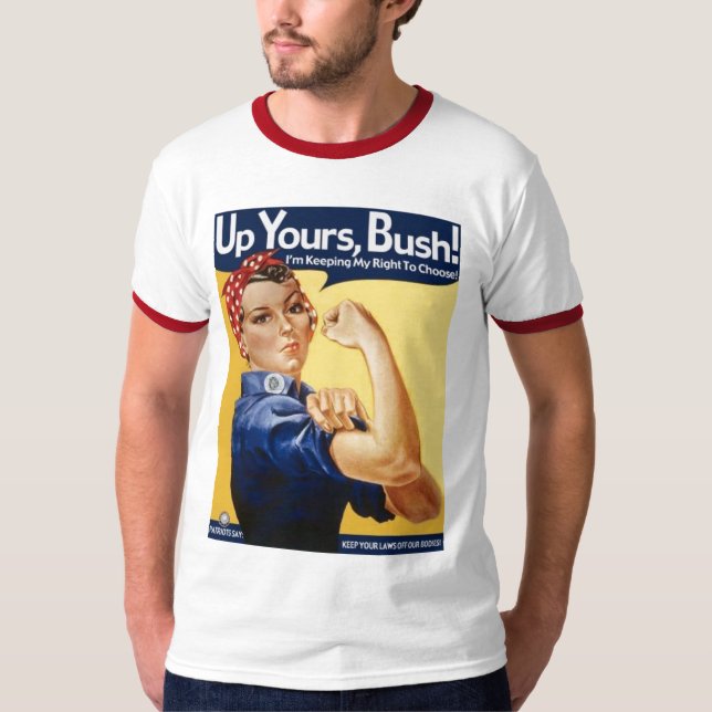 Camiseta bush_upyours hillary (Frente)