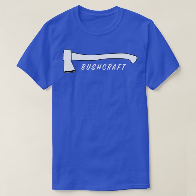 Camiseta Bushcraft Simple Axe Outline 2 (Frente do Design)