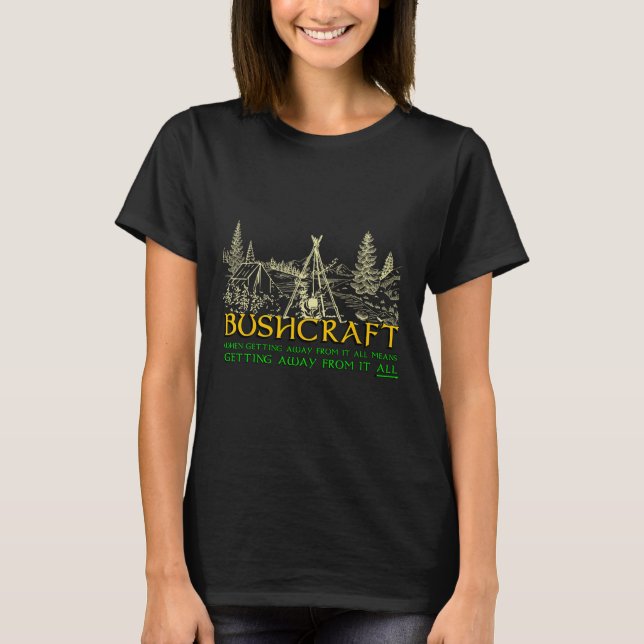 Camiseta Bushcraft Trilha Acampamento  (Frente)