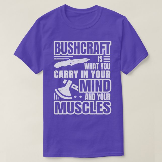 Camiseta Bushcrafter Social Distancing Expert Bushcrafting (Frente do Design)