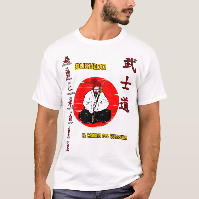 Camiseta Bushido Playera básica para hombre (Frente)