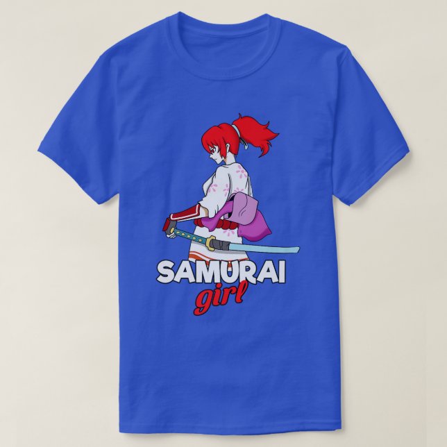 Camiseta Bushido Ronin Japonês Samurai Girl  (Frente do Design)