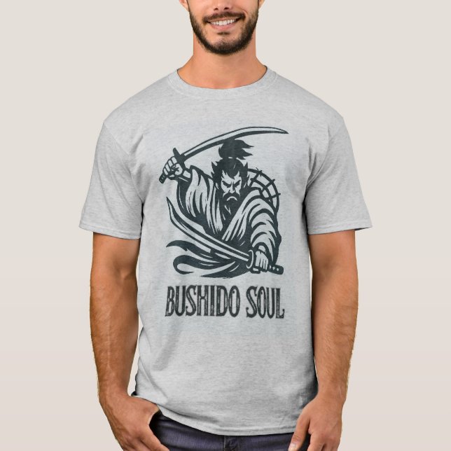 Camiseta Bushido Soul - Samurai Spirit Warrior T-Shirt | (Frente)