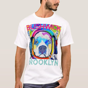 Camiseta Bushwick Brooklyn, Cão de Música Tecnológica