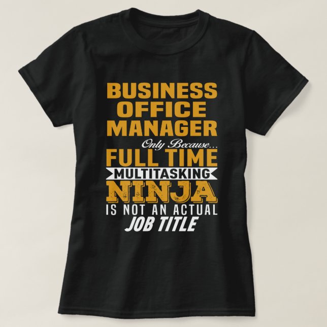 Camiseta Business Office Manager (Frente do Design)