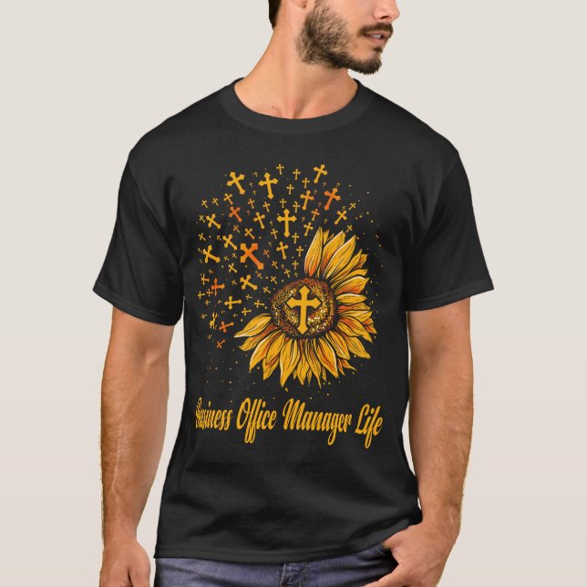 Camiseta Business Office Manager Life Sunflower (Frente)