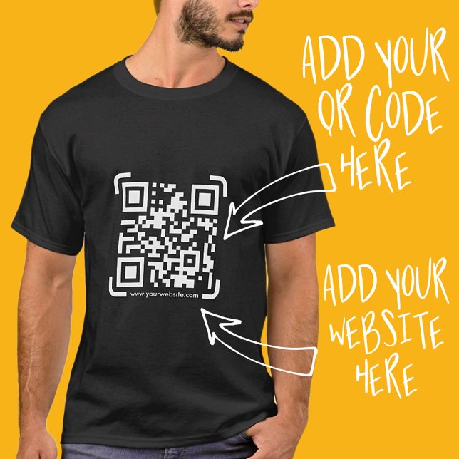 Camiseta Business Scan Me QR Code Site Modern Simples (Criador carregado)