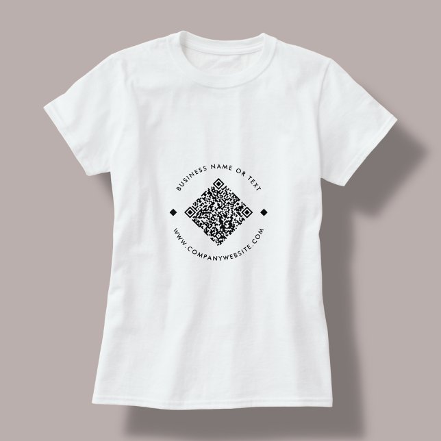 Camiseta Business Scan Me QR Code Site Moderno (Criador carregado)