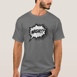 Camiseta Bússola de Fala em Quadrinhos Cursos Argh Sayings 
