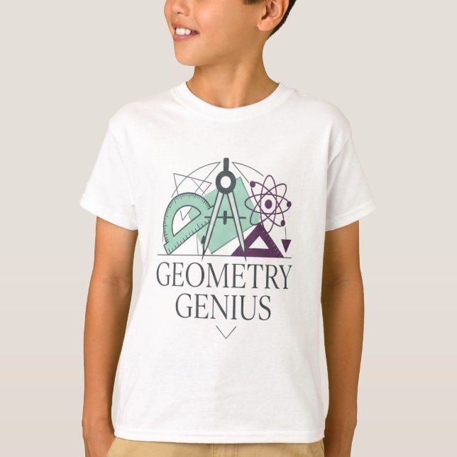 Camiseta Bússola de Transferidor Átomo Arte (Frente)
