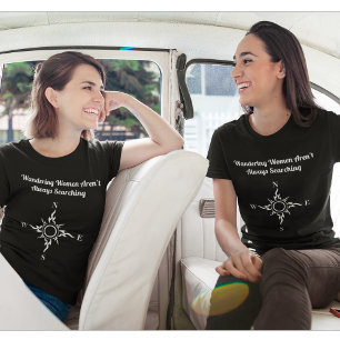 Camiseta Bússola Moderna para Mulheres Motivacionais Errant