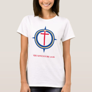 Camiseta Bússola Sagrada Personalizada Cruz Cristã VBS 2026