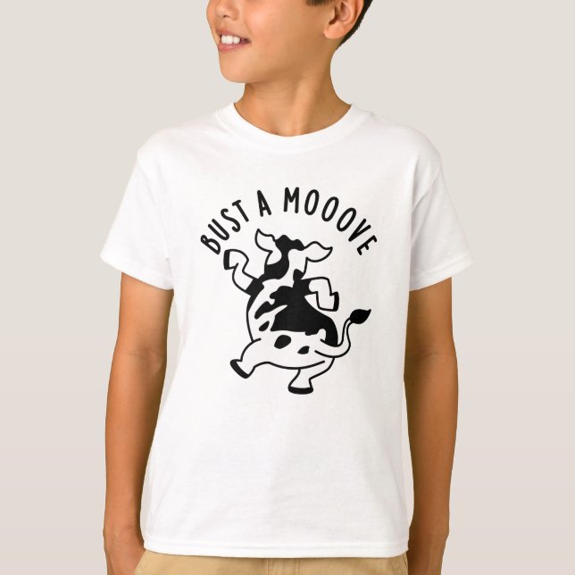 Camiseta Bust A Moover Engraçado Vaca Pun (Frente)