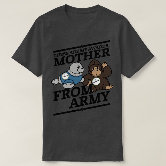 Camiseta Buster Bluth Estes são os meus Prêmios mãe do exér (Frente do Design)