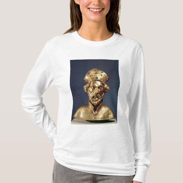 Camiseta Busto do relicário de St John Cassian (Frente)