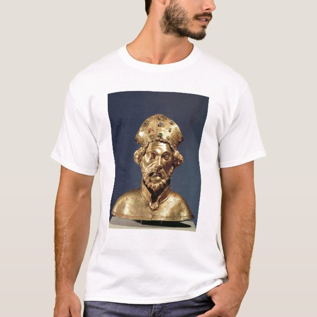 Camiseta Busto do relicário de St John Cassian (Frente)