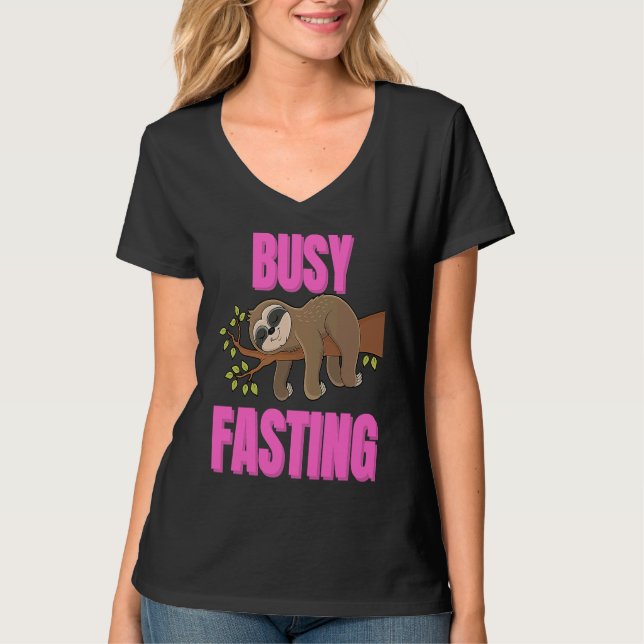 Camiseta Busy Fasting Islamic Girl for Iftar  Women Kids (Frente)