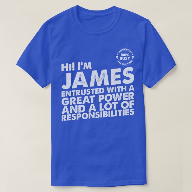 Camiseta Busy James (Frente do Design)