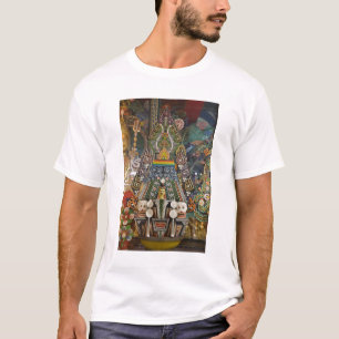 Camiseta Butão. Bolos cerimoniais feitos por monges adornam
