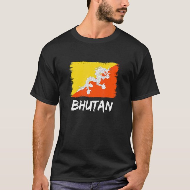 Camiseta Butão Flag (Frente)