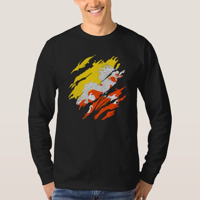Camiseta Butão Flag (Frente)