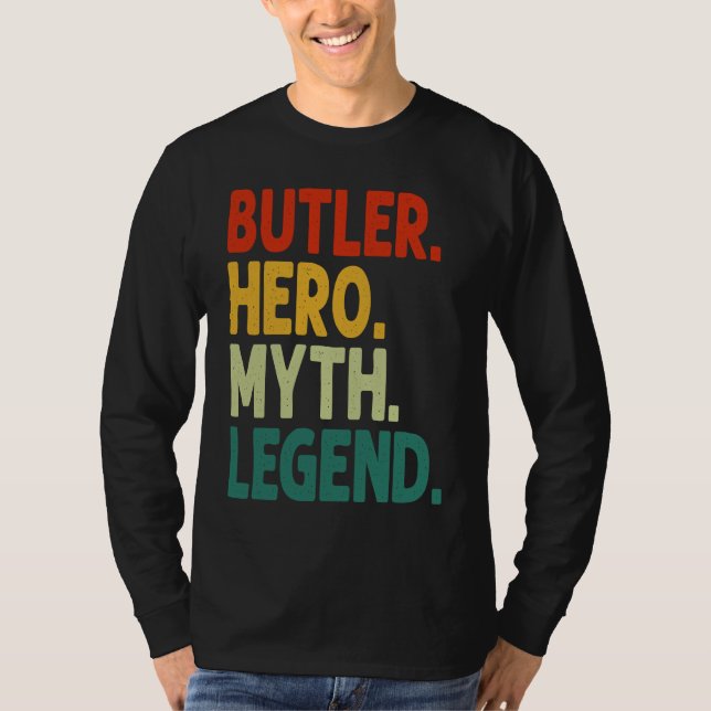 Camiseta Butler Hero Myth Legend Vintage  Butler (Frente)