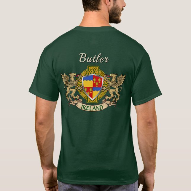 Camiseta Butler Irish Shield & Griffins Personalizados (Verso)