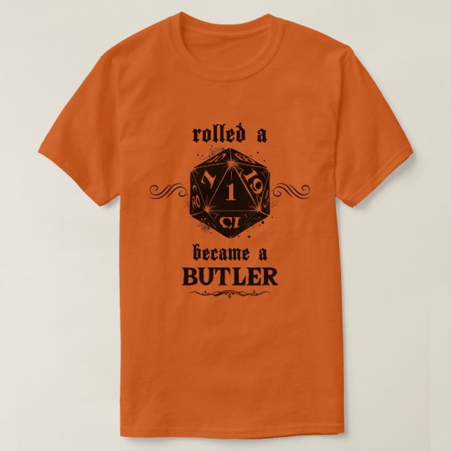 Camiseta Butler Roll sem sorte (Frente do Design)