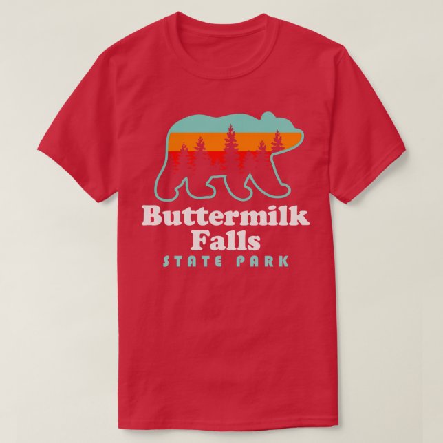 Camiseta Butmilk Falls State Park Ithaca New York Bear (Frente do Design)