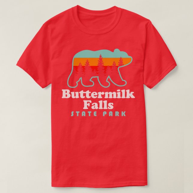 Camiseta Butmilk Falls State Park Ithaca New York Bear (Frente do Design)