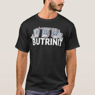 Camiseta Butrint Albânia Skyline City Skyline Outline Sk