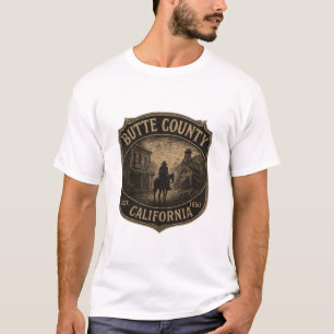Camiseta Butte County California - Vintage Dourada Rush cra